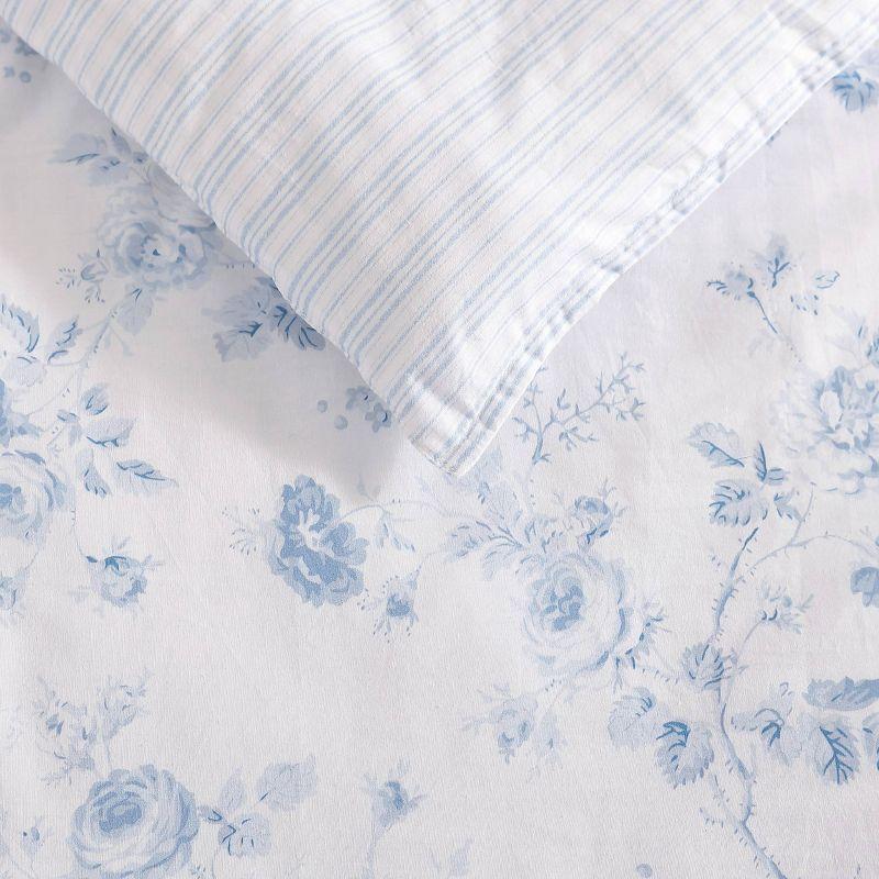 Laura Ashley Laura Ashley Belinda Blue Cotton Comforter Reversible Set