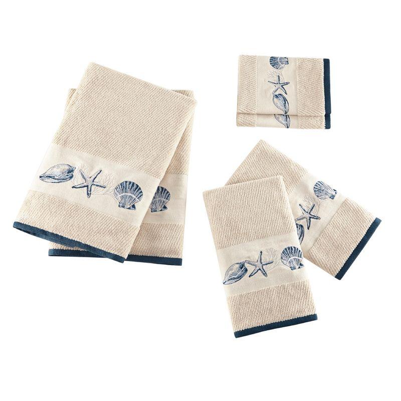 Bayside Embroidered Cotton Jacquard 6 Piece Towel Set