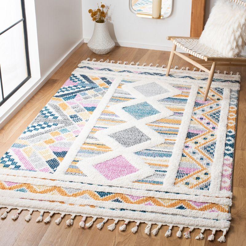 Moroccan Fringe Shag MFG108 Power Loomed Area Rug  - Safavieh