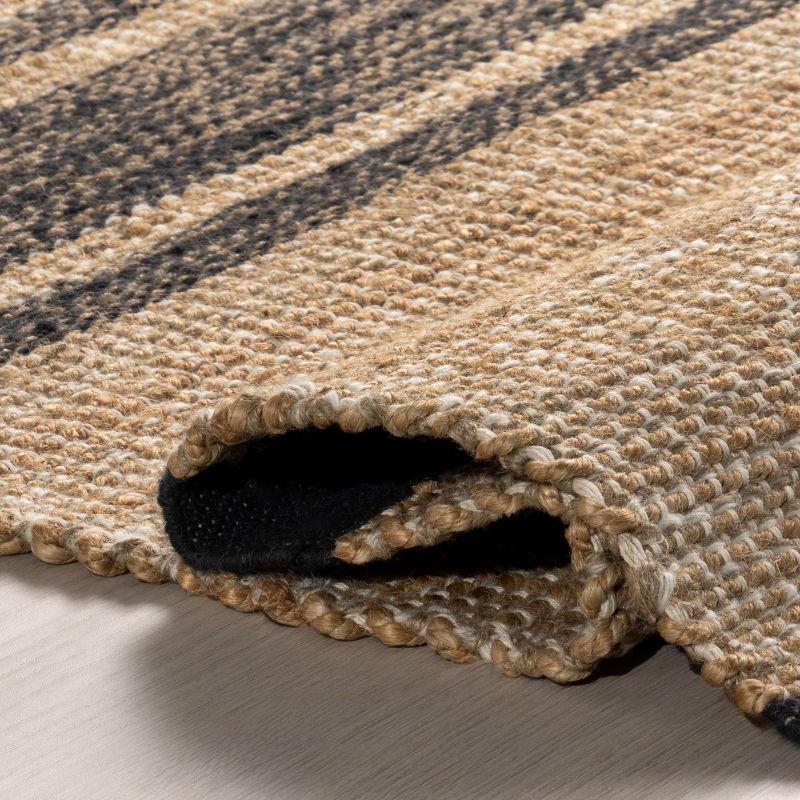 Nuloom Ananya Striped Jute Blend Tasseled Indoor Area Rug