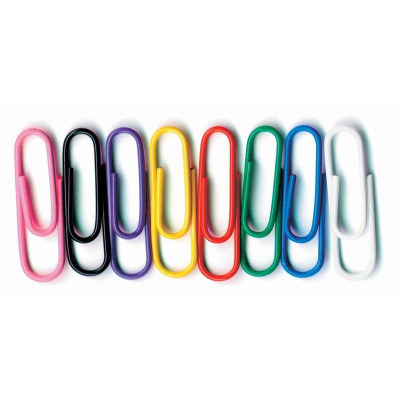Baumgartens Vinyl-Coated Paper Clips, No. 1 Standard Size, 100 Per Pack, 10 Packs