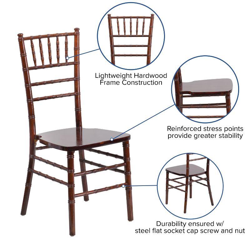 Emma and Oliver Wedding & Event Wood Chiavari Dining Chair