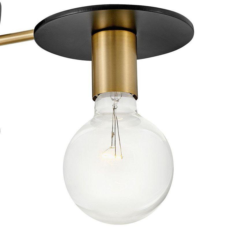 Lark Bobbie 3 - Light Chandelier in  Lacquered Brass/Black