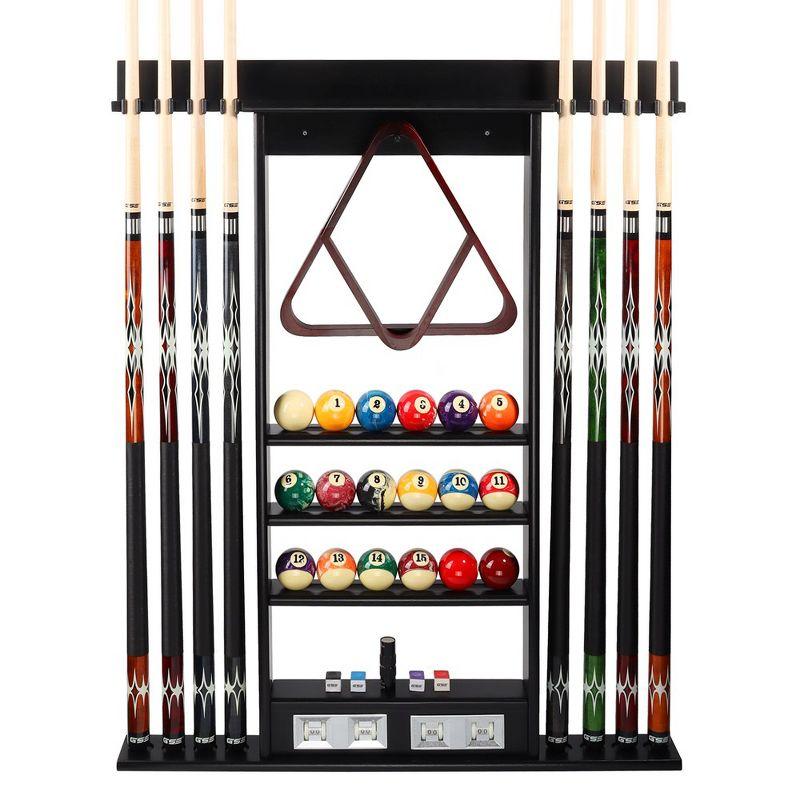 GSE Games & Sports Expert Wood Pool Cue Rack