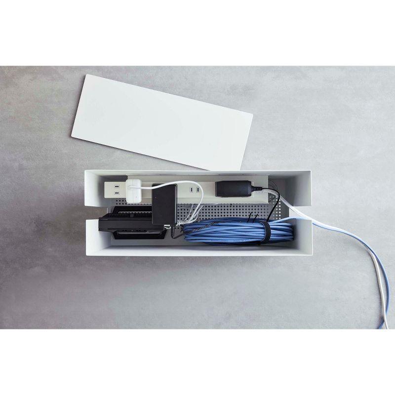 Tower Yamazaki Home Rolling Cable Management Cord Power Strip/Surge Protector Storage Organizer