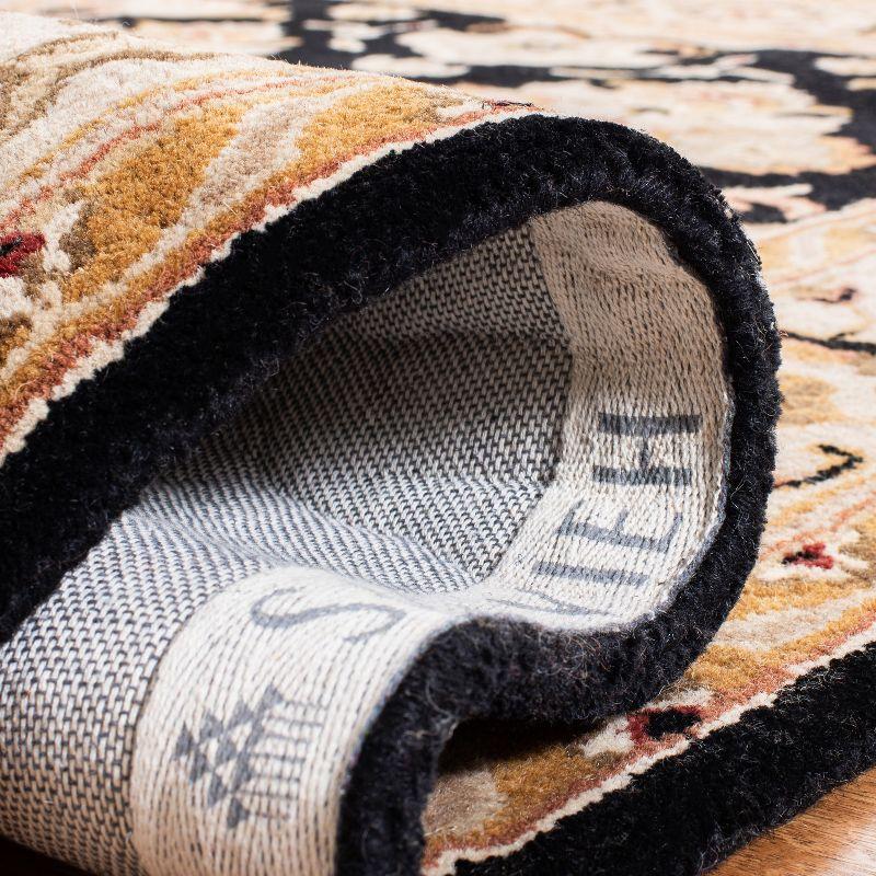 Heritage HG817 Hand Tufted Area Rug - Black/Ivory - 4'x6' - Safavieh.