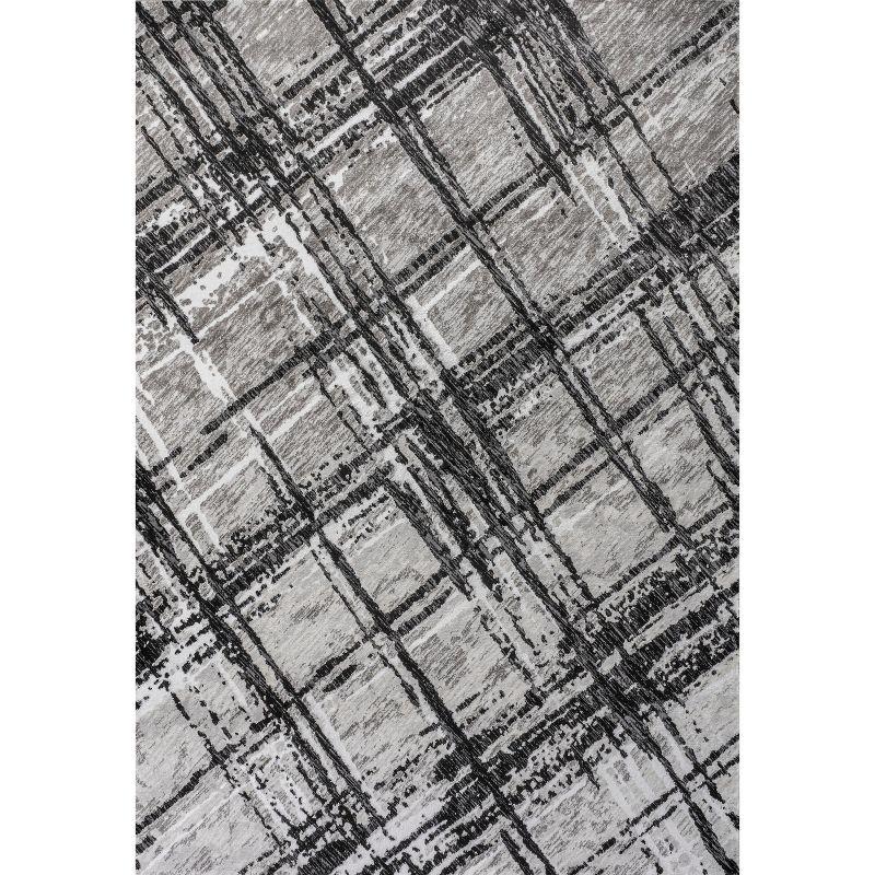 JONATHAN Y Slant Modern Abstract Black/Gray 8 ft. x 10 ft. Area Rug