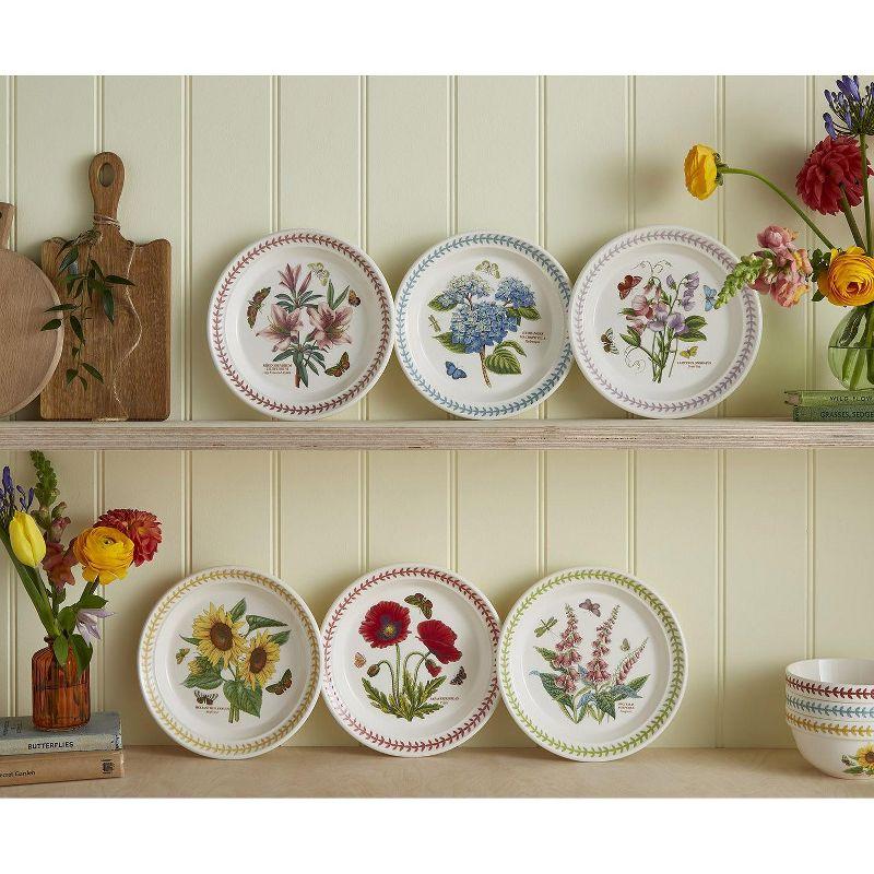 Botanic Garden Meadow Floral Ceramic Salad Plates - Set of 6