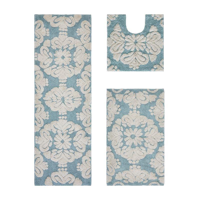 Alcott Hill® Chemash Premium-Quality 100% Cotton Super Absorbent Machine Washable 3 Piece Bathroom Rug Set