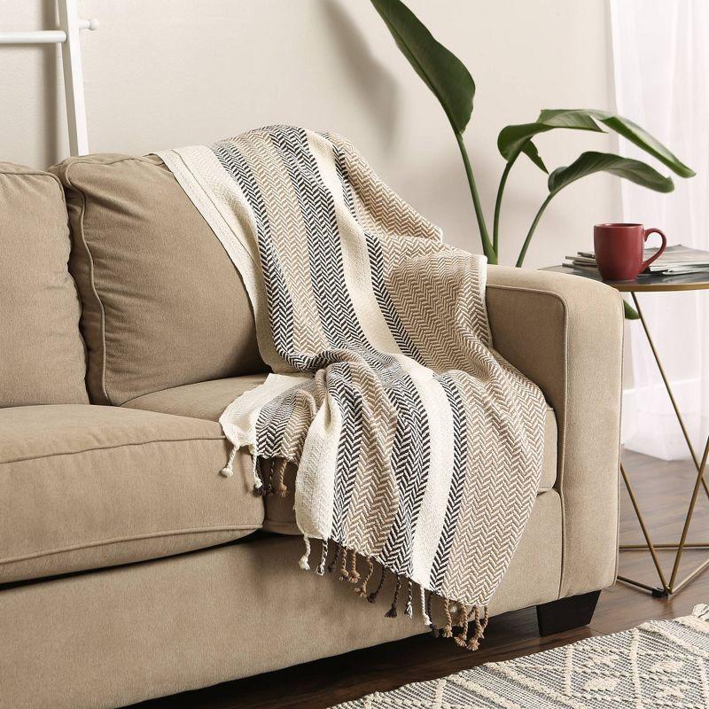 50"x60" Bold Herringbone Throw Blanket - Design Imports