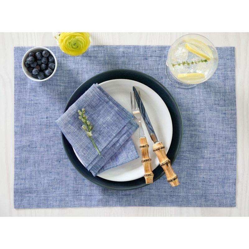 Athena - 100% Pure Linen Rectangle Placemats (Set of 4)