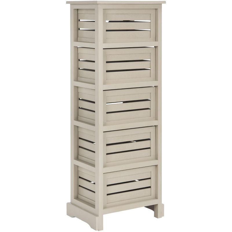 Samara 5 Drawer Cabinet - AMH5714 - Vintage Grey - Safavieh Couture