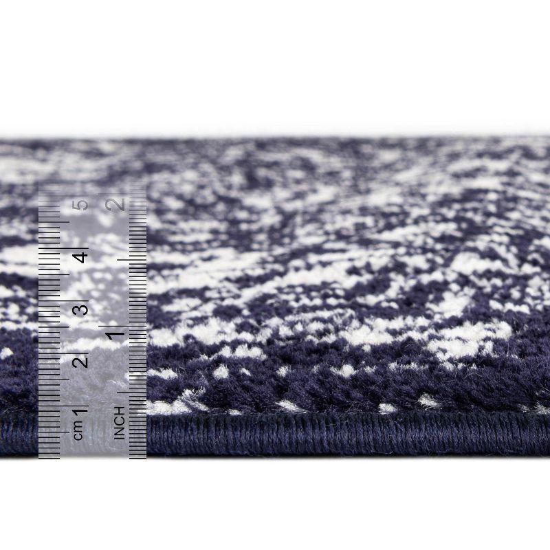 Unique Loom 5' 3 x 5' 3 Octagon Navy Blue Richmond Medallion Area Rug