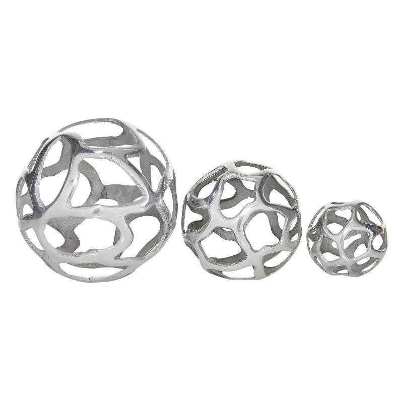 Set of 3 Decorative Aluminum Balls - Olivia & May