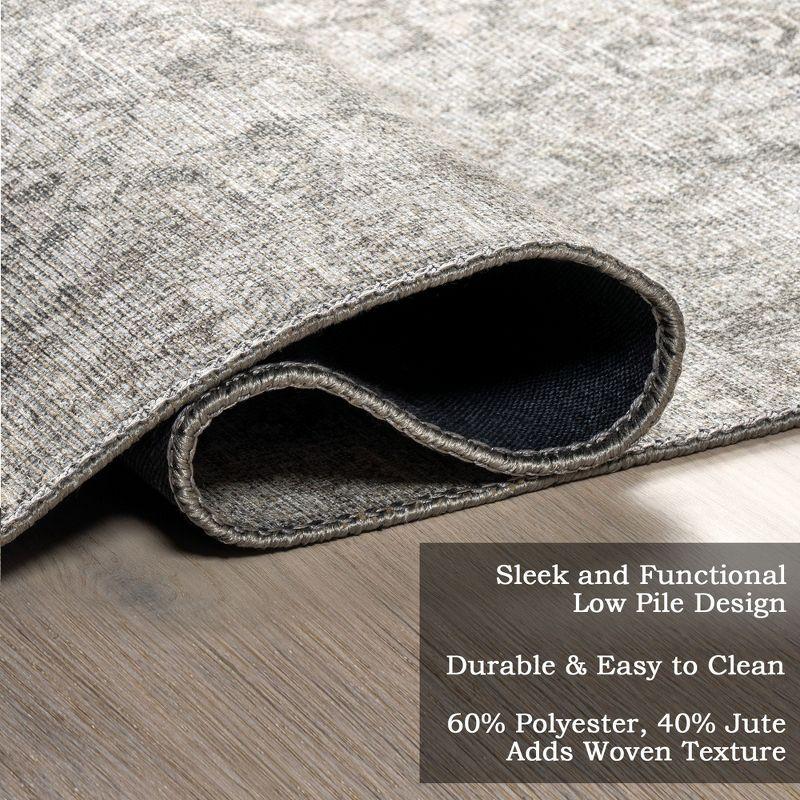 Nuloom Hillstone Collection Calianna Traditional Vintage Medallion Area Rug, 5' x 8', Beige