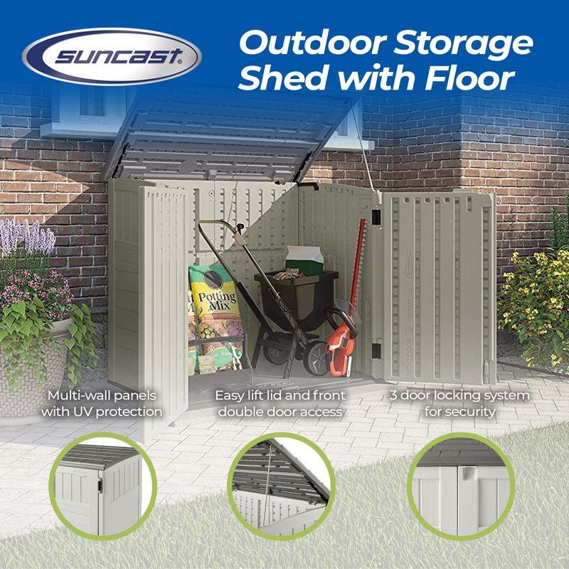 Suncast Outdoor Resin Horizontal Storage Shed