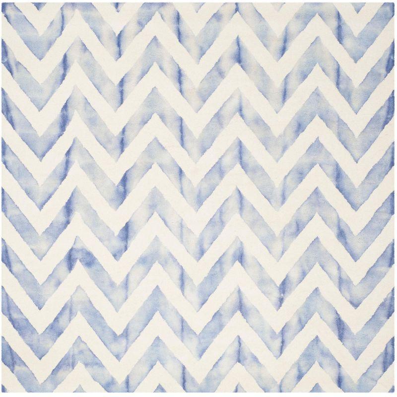 Dip Dye DDY715 Hand Tufted Area Rug - Ivory/Blue - 7'x7' - Safavieh.