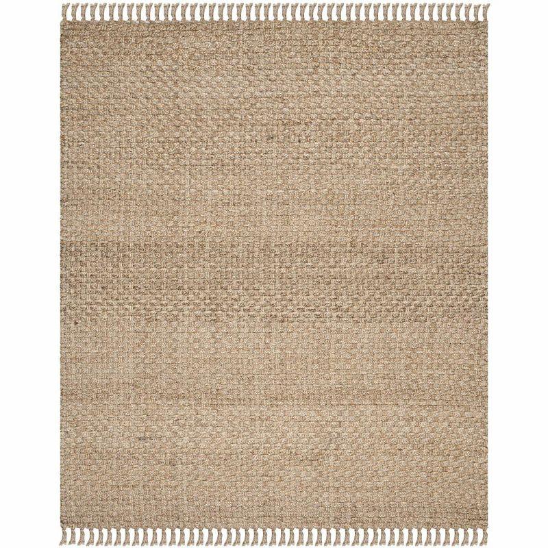 Coastal Charm Handwoven Jute 9' x 12' Area Rug in Natural