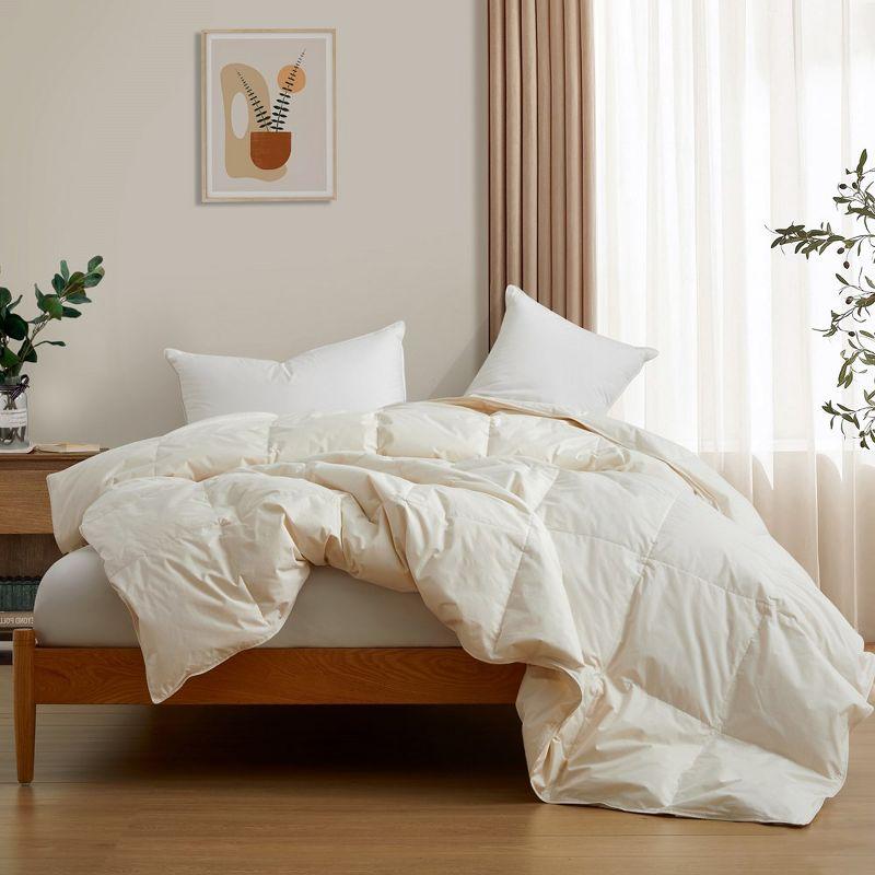 Full Size White Organic Cotton Down Comforter