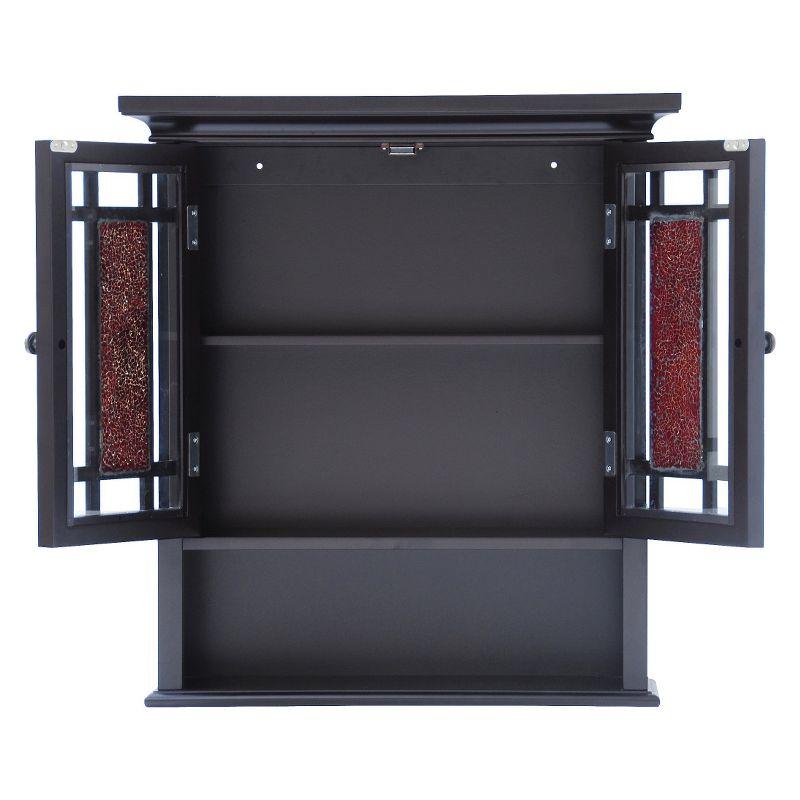Windsor Wall Cabinet Brown - Elegant Home Fashions: Over Toilet Storage, Adjustable Shelves, MDF Composite
