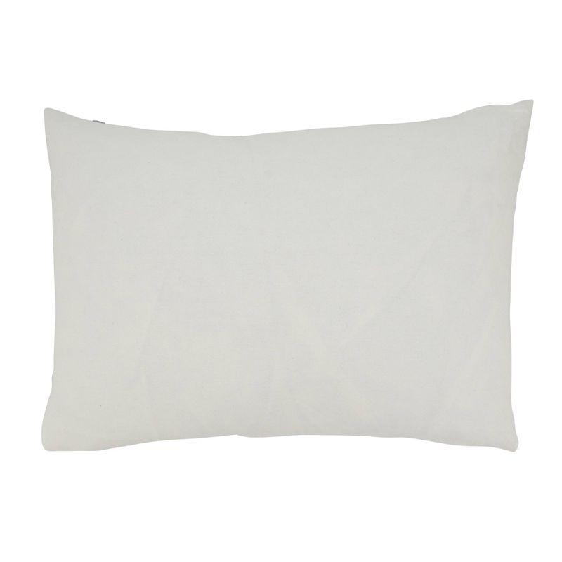 14"x20" Oversize Linear Luxury Geometric Lines Poly Filled Lumbar Throw Pillow Ivory - Saro Lifestyle