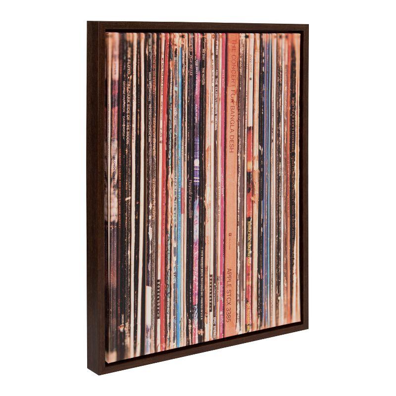 Sylvie Records Framed Canvas by Robert Cadloff of Bomobob - Kate & Laurel All Things Decor