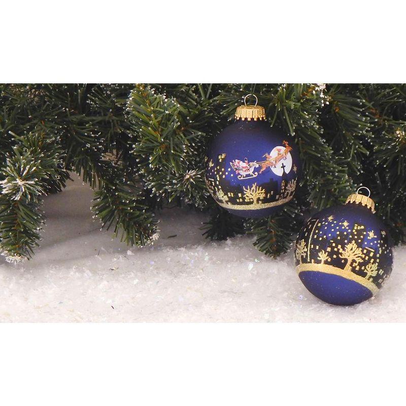 Christmas By Krebs - 67mm/2.625" Decorated Glass Balls Ornaments [4 Pieces]