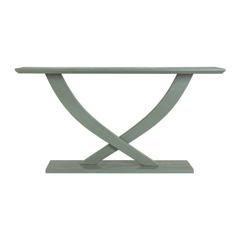 Boraam Rasmus Console Table Spanish Moss: Rubberwood Entryway Furniture, Transitional Style