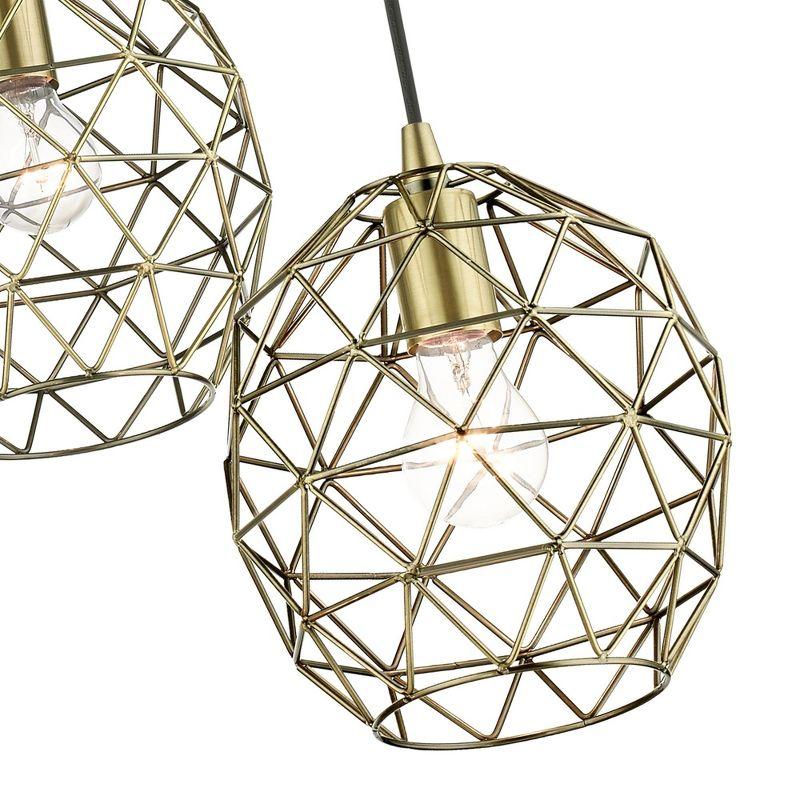 Livex Lighting Geometrix 3 - Light Pendant in  Antique Brass