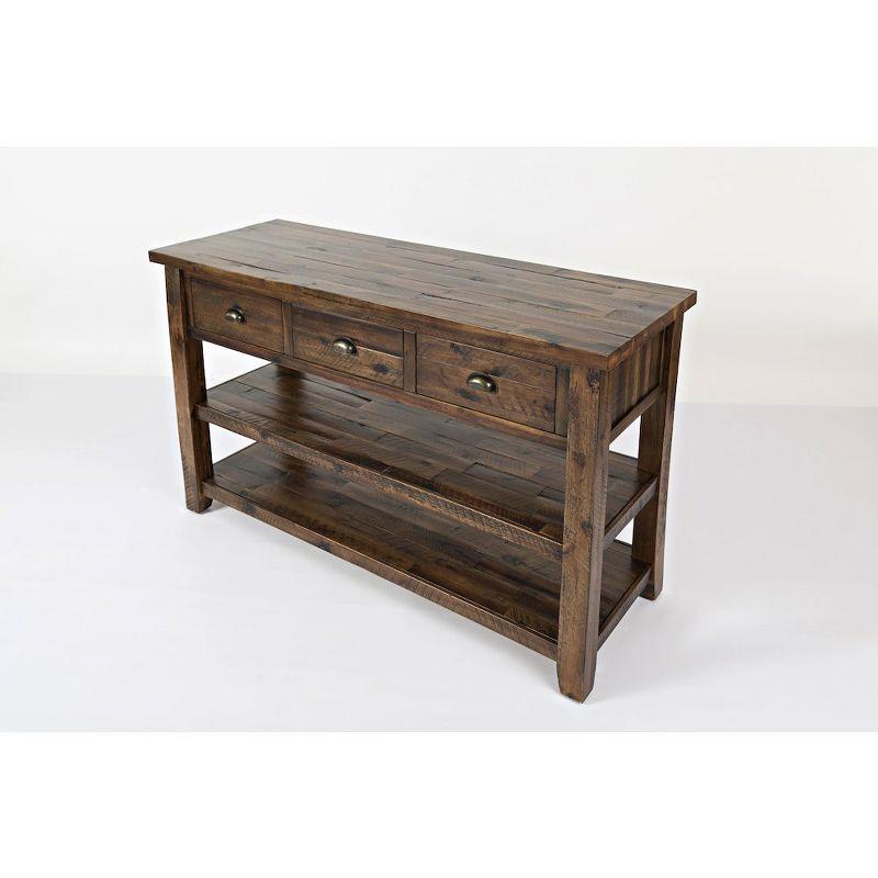 Jofran,Artisan's Craft Rustic Farmhouse Distressed Solid Wood 50" Sofa Table- Gray Color
