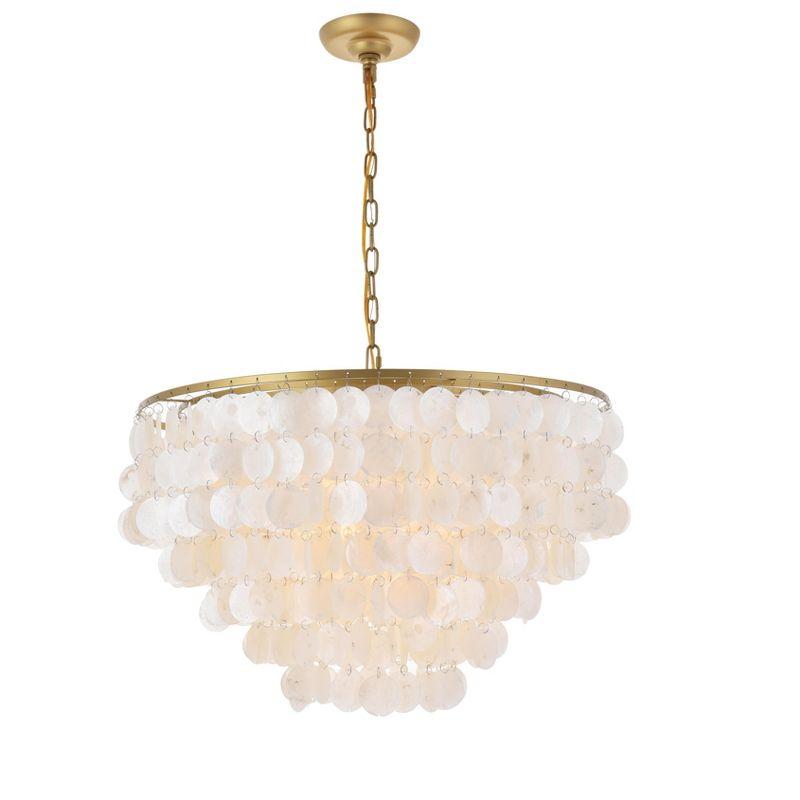 Elegant Lighting Selene 6 light Brass Pendant