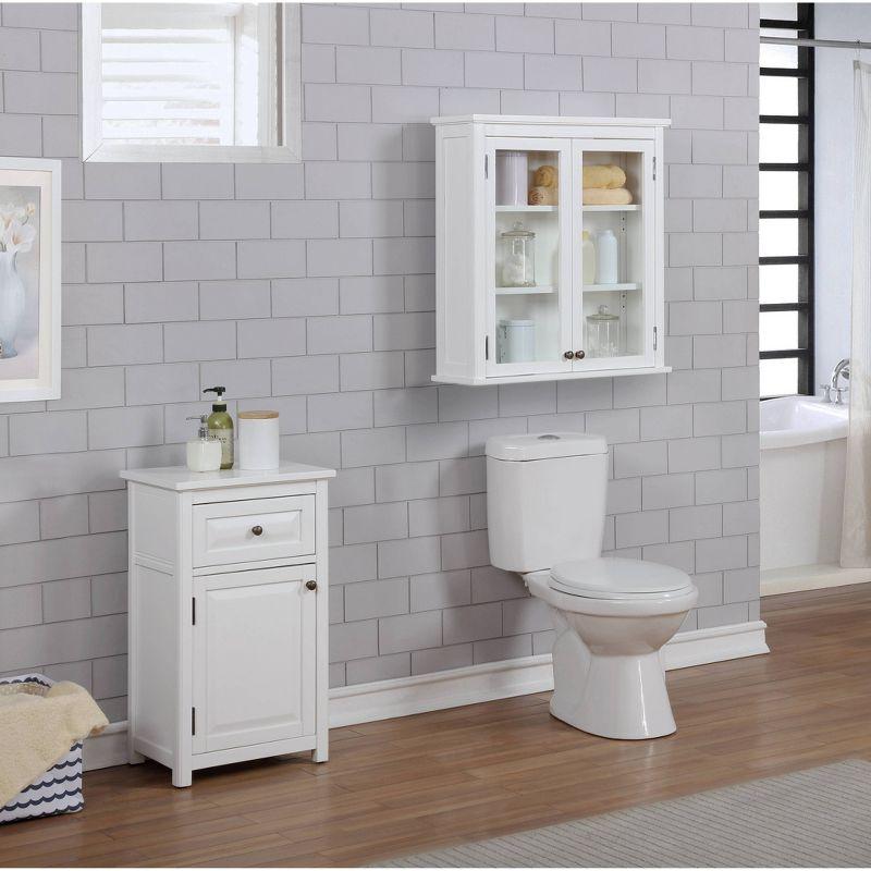 29"x27" Dorset Wall Mounted Bath Storage Cabinet White - Alaterre Furniture