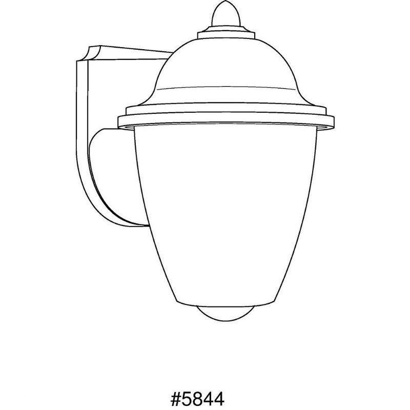 Progress Lighting, Fluorescent, Porcelain, 1-Light Wall Lantern, White, Acrylic Shade