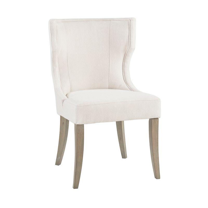 Madison Park Troy Upholstered Wingback Dining Chair Cream
