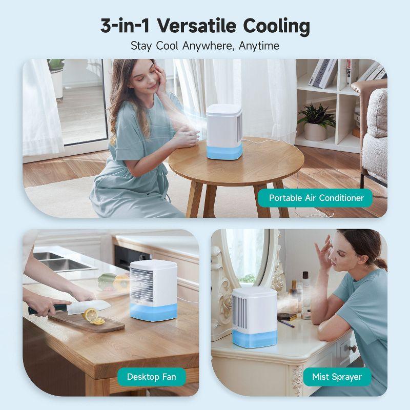 HiCOZY Air Cooler Portable Air Cooling Fan Humidifier For Desktop, Office, Bedroom