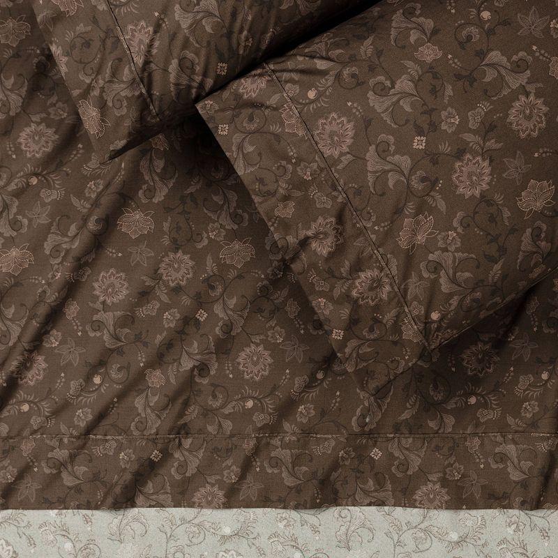 Chanasya Elegant Ultra Soft Floral Microfiber Percale Sheet Set