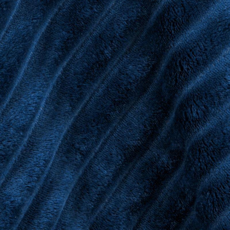 Channeled Plush Throw Blanket Blue - Room Essentials™: Soft, Midweight, Machine Washable, 50x60"