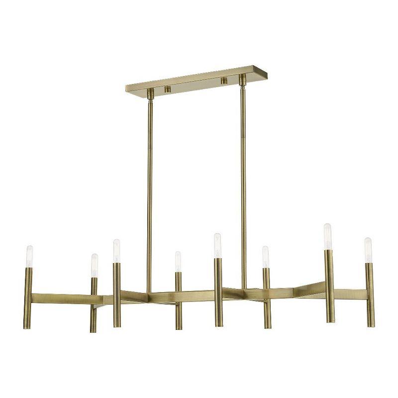 Livex Lighting Copenhagen 8 - Light Chandelier in  Antique Brass