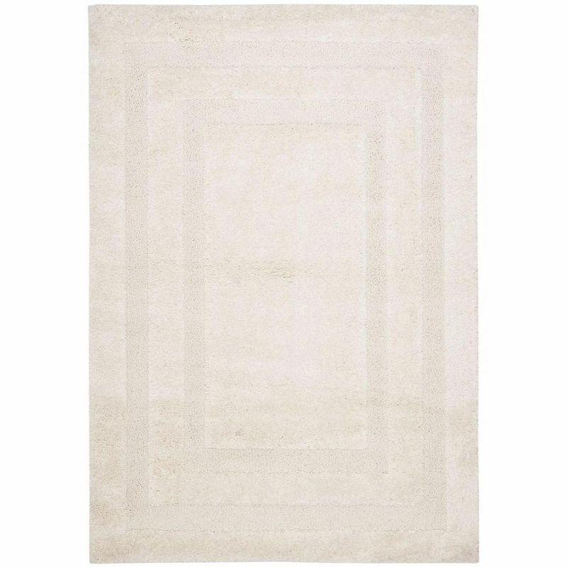 Florida Shag SG454 Power Loomed Indoor Area Rug - Creme/Creme - 6'x9' - Safavieh.