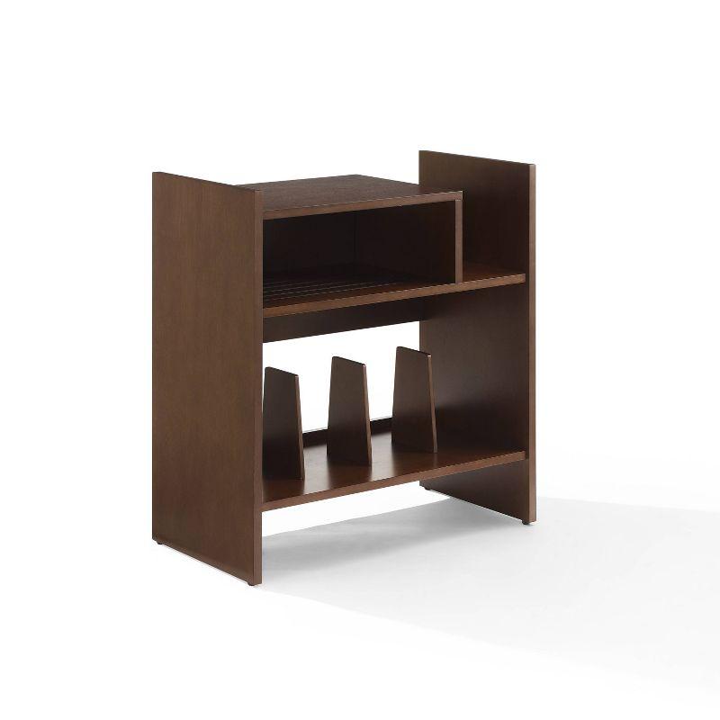 Portland Dark Brown MDF Turntable Stand with Cabinet