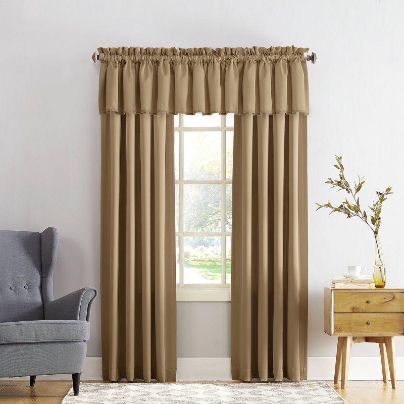 54"x63" Sun Zero Room Darkening Seymour Rod Pocket Curtain Panel Taupe: Energy Efficient, Noise Reduction, Indoor Use