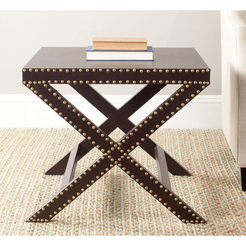 Jeanine X-End Table - Charcoal - Safavieh.