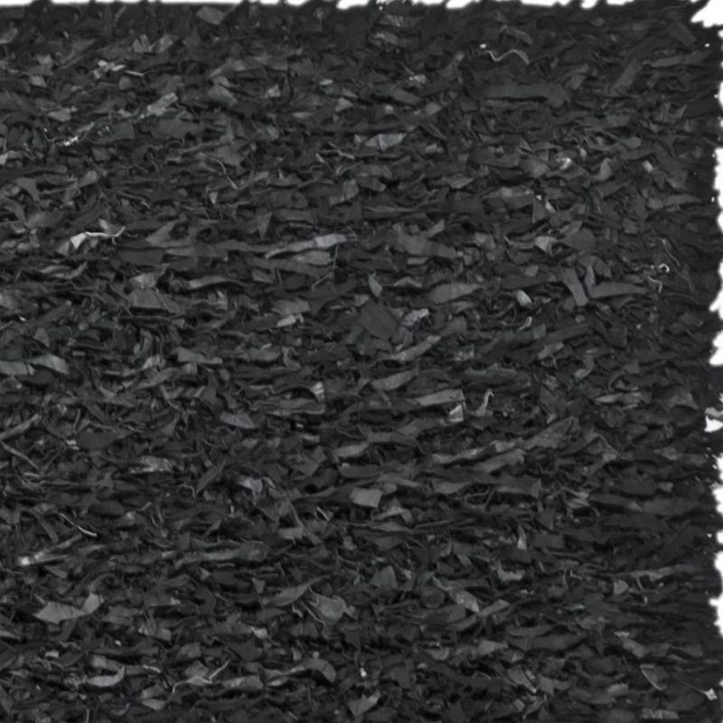 Leather Shag LSG511 Handwoven Area Rug - Black - 8'x10' - Safavieh