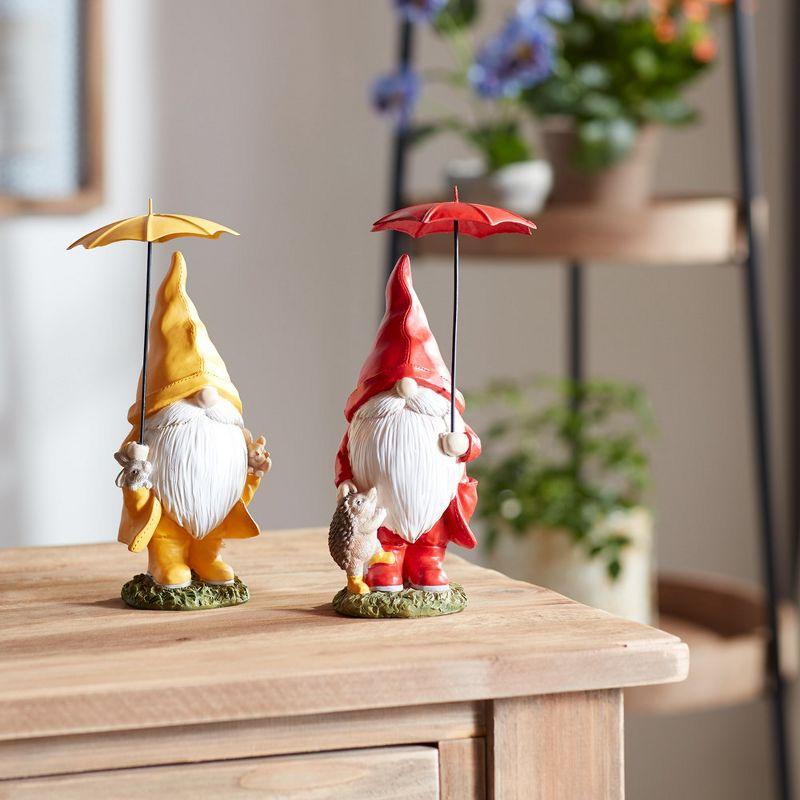 Melrose Umbrella Garden Gnome Figurine (Set of 4)