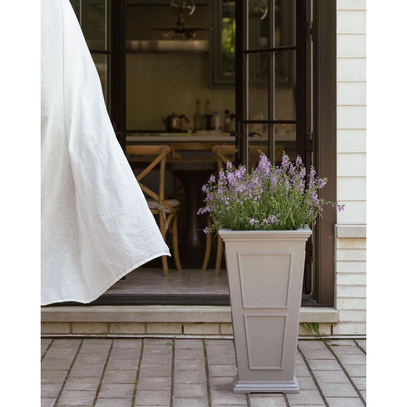 Veradek Brixton Tall 26" Plastic Planter - Gray