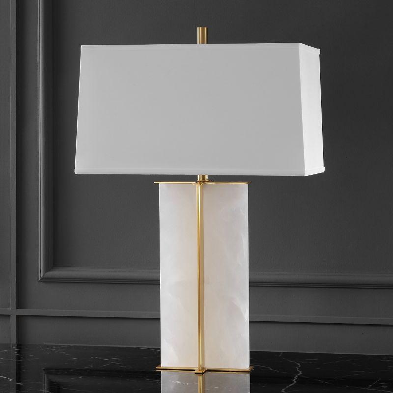 Natalee Marble Table Lamp - CTL1045 - Gold/White - Safavieh Couture