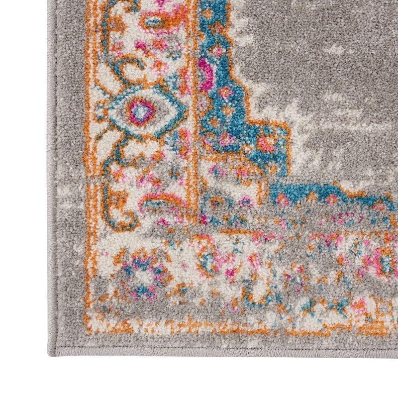 Nourison Passion Medallion Bohemian Indoor Rug Grey 8' x 10'