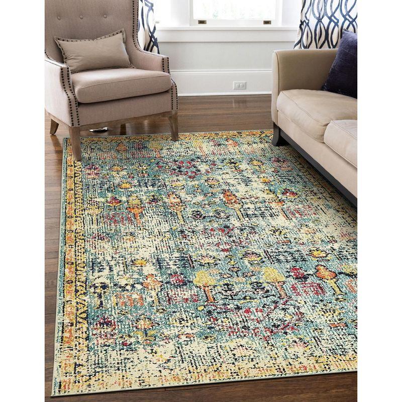 Unique Loom Monterey Collection Area Rug - Adobe (8'  x 10' Rectangle Blue/Beige)