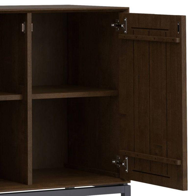WyndenHall Devlin 4 Door Sideboard Buffet Walnut Brown