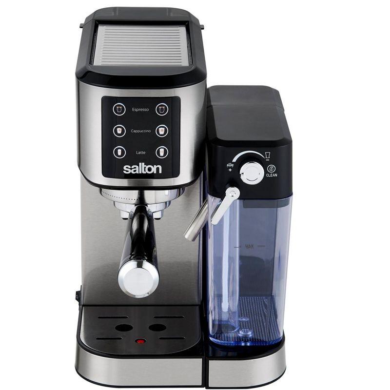 Salton Salton 3-in-1 Espresso, Cappuccino & Latte Machine with Milk Removable Container